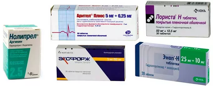 комбинированные препараты для лечениЯ ГБ