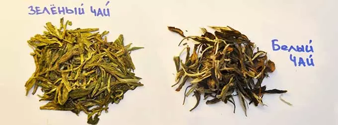 Белый и зеленый чай