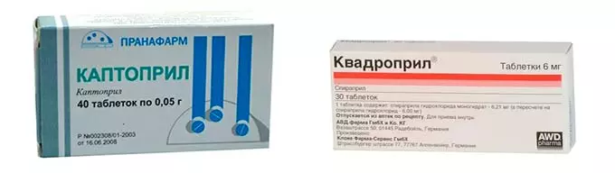 Существующие аналоги Квадроприл и Каптоприл